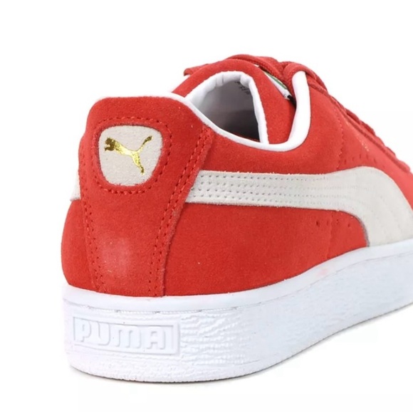 Puma Men’s Suede Classic XXI High Risk Red White Sneakers. NWT. - Picture 3 of 12